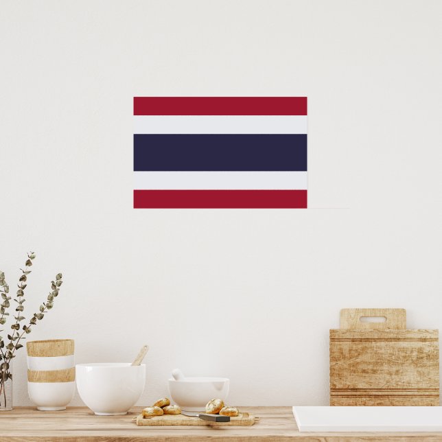 Impression sur toile avec le drapeau de la Thaïlan (Cuisine)