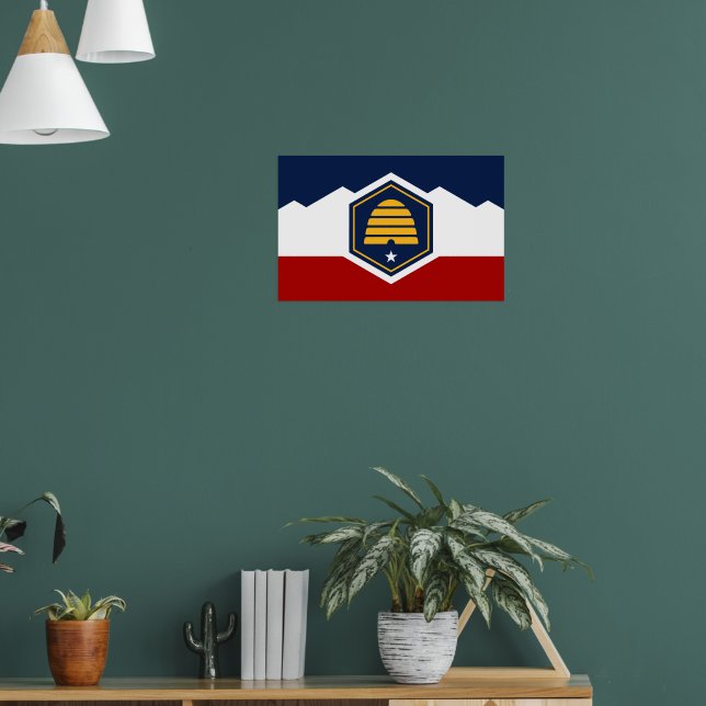 Impression sur toile avec le drapeau de l'Utah, Ét (Salon 1)