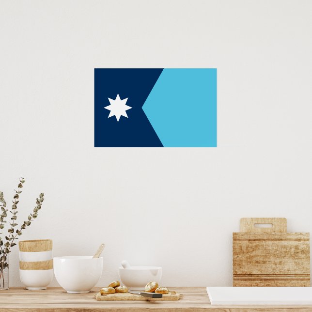 Impression sur toile avec le drapeau du Minnesota, (Cuisine)
