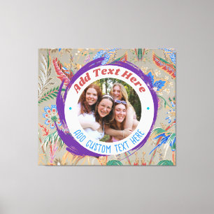Impression sur toile avec texte photo personnalisé