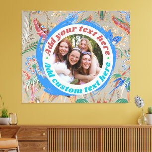 Impression sur toile avec texte photo personnalisé
