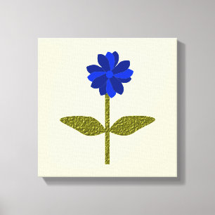 Impression sur toile bleu océan Daisy