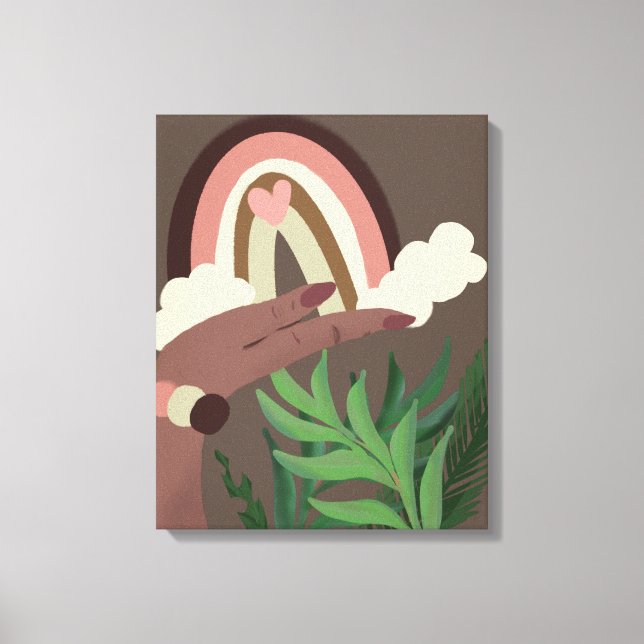 Impression sur toile Boho Rainbow pour amateurs de (Recto)