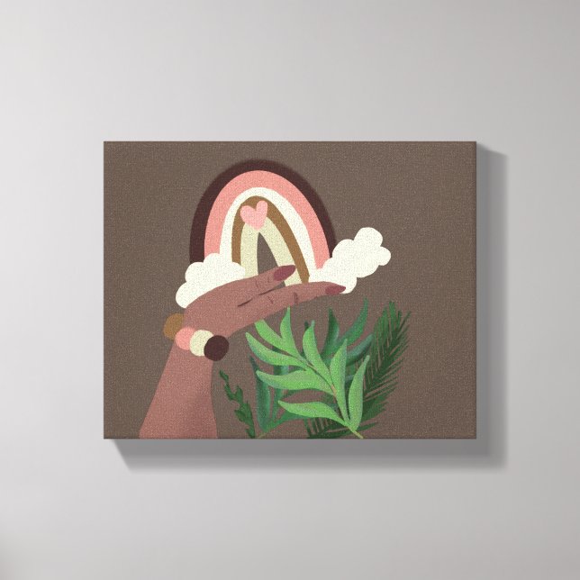 Impression sur toile Boho Rainbow pour amateurs de (Recto)