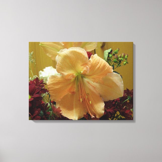 Impression sur toile Bouquet de lys rose (Recto)