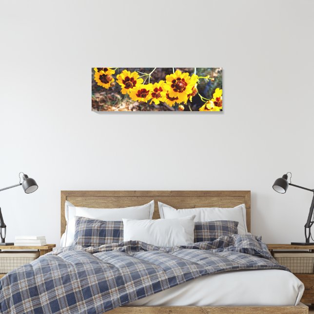 Impression sur toile Bouquet Floral Doré (Insitu(Chambre))