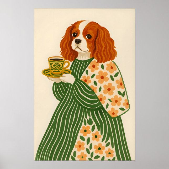Impression sur toile Cavalier King Charles Spaniel (Devant)