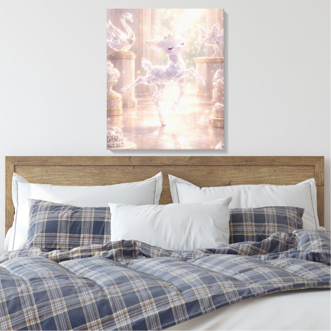 Impression sur toile Cerf de cristal en ballet (Insitu(Chambre))