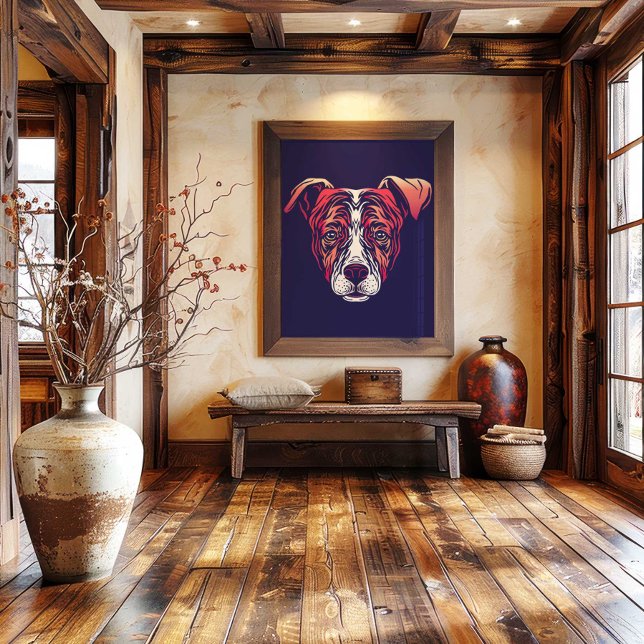 Impression sur toile Chien du zodiaque chinois | F ( Chinese Zodiac Dog Wall Print | Rustic Farmhouse by TinkPrints.)