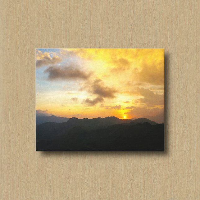 Impression sur toile Coucher de soleil, Montagnes  (Créateur téléchargé)