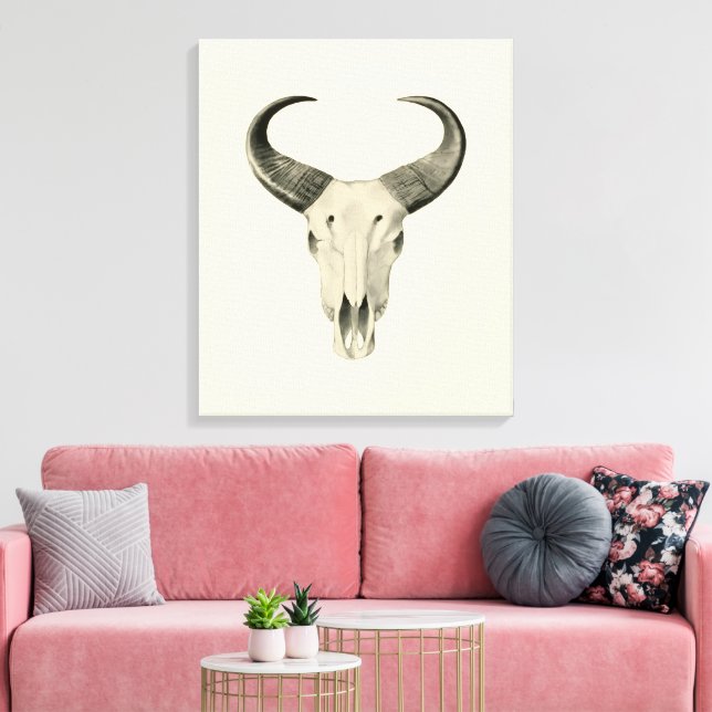 Impression sur toile Crâne de bœuf (Insitu(Salon))