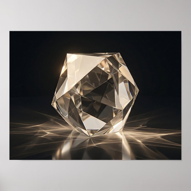 Impression sur toile Cristal à facettes Prisme Lum (Devant)