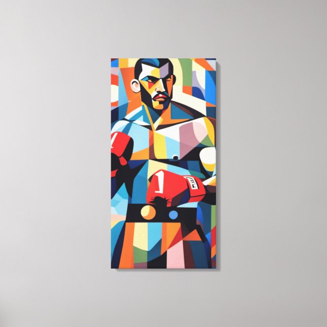 Impression sur toile cubisme Boxer (Recto)