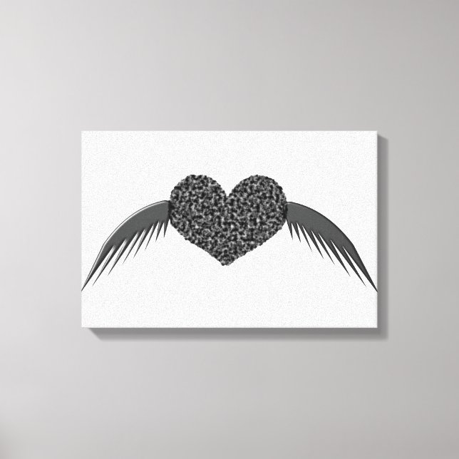 Impression sur toile d'amour ailé gothique (Recto)