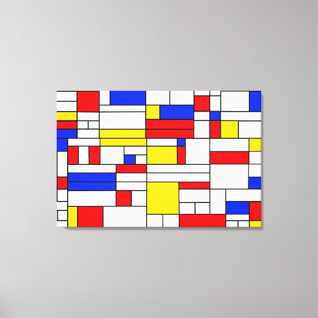Impression sur toile d'art abstrait de style Piet  (Recto)