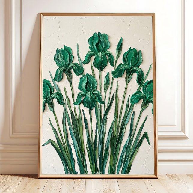 Impression sur toile d'art abstrait vert émeraude (Créateur téléchargé)