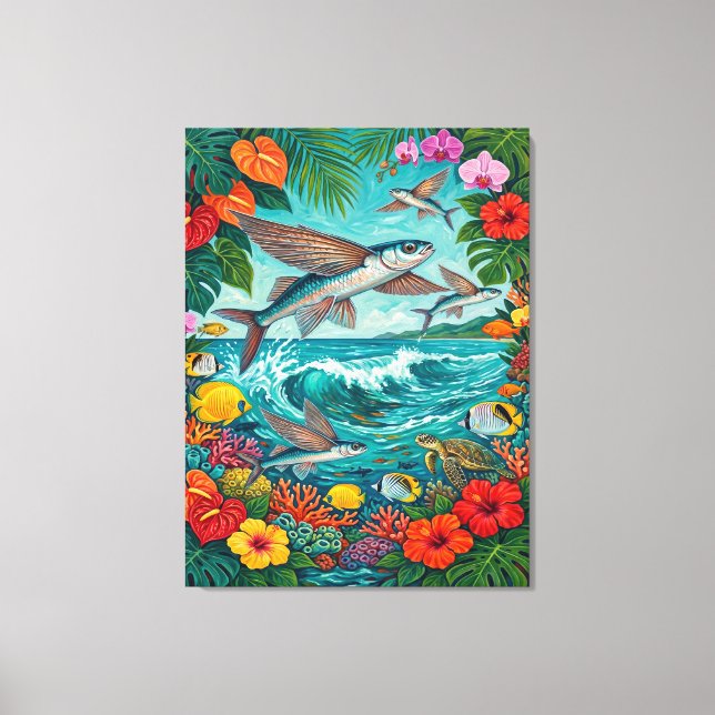 Impression sur toile d'art de Malolo et de surf (Recto)
