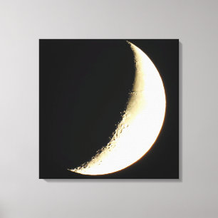 Impression sur toile d'art de photographie de lune