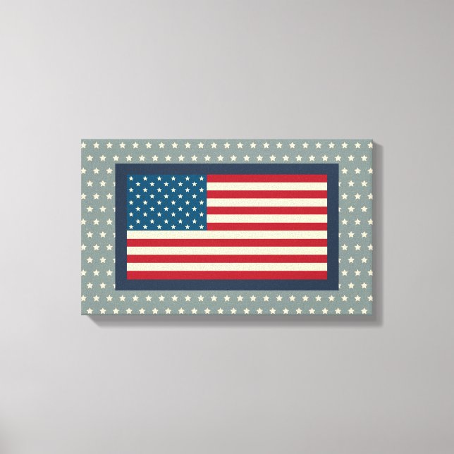 Impression sur toile d'art du drapeau américain vi (Recto)