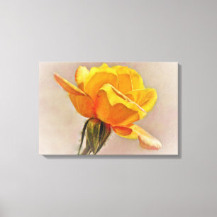 Impression sur toile d'art floral Fleur de rose ja