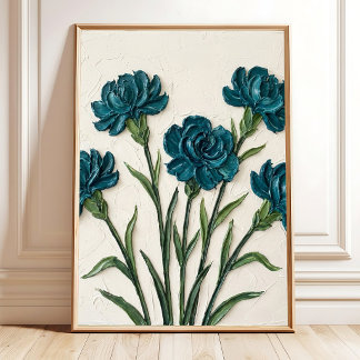 Impression sur toile d'art floral minimaliste aux