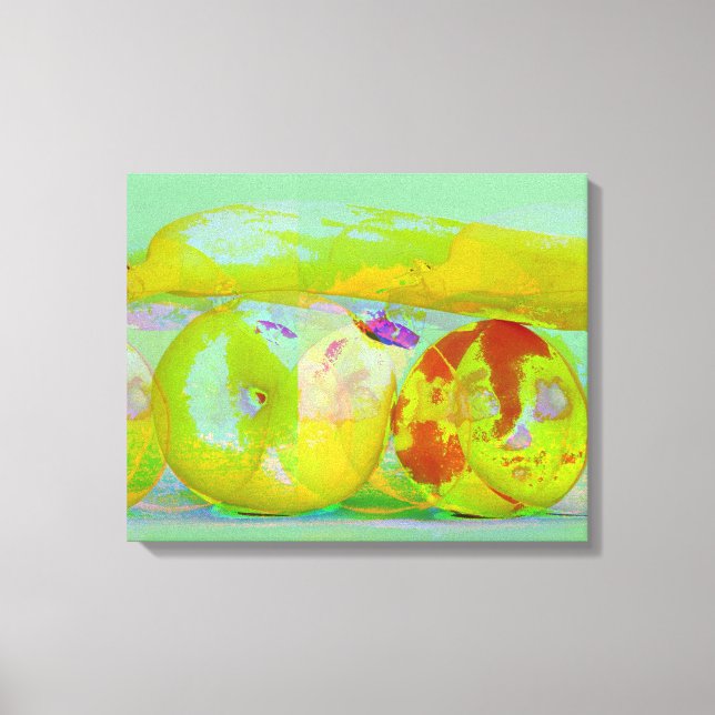 impression sur toile d'art glitch sur fruits et lé (Recto)