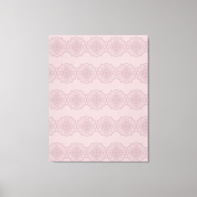 Impression sur toile d'art mandala rose boho dessi (Recto)
