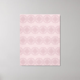 Impression sur toile d'art mandala rose boho dessi
