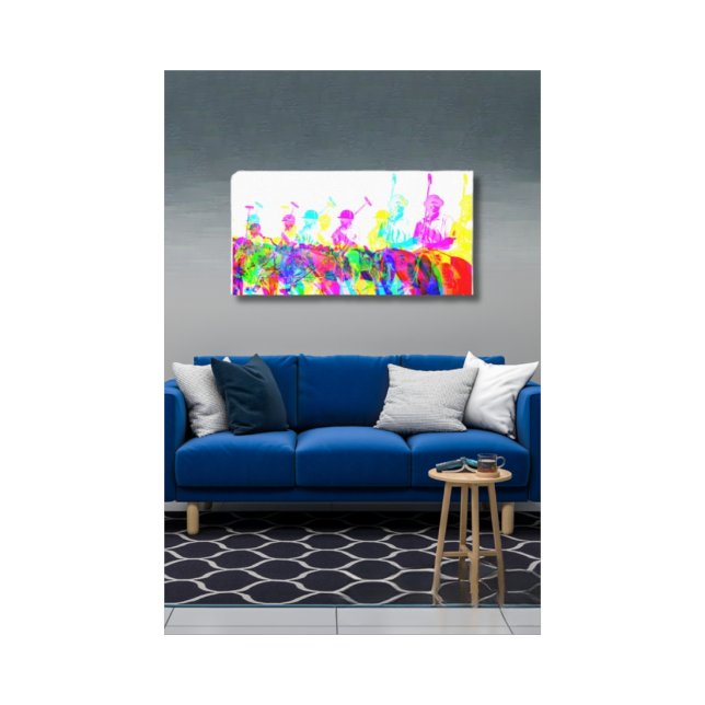 Impression sur toile d'art mural de joueurs de pol (Créateur téléchargé)