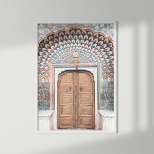 Impression sur toile d'art mural de porte marocain