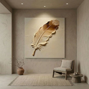 Impression sur toile d'art mural moderne en plume