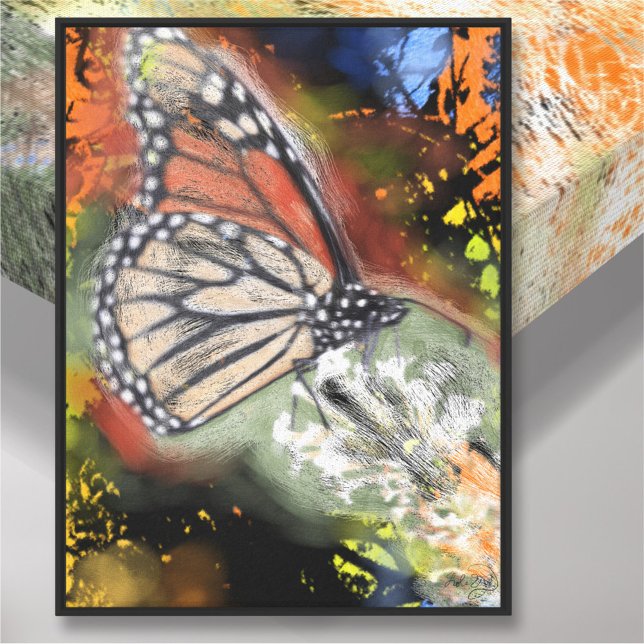 Impression sur toile d'art papillon d'anniversaire (Créateur téléchargé)
