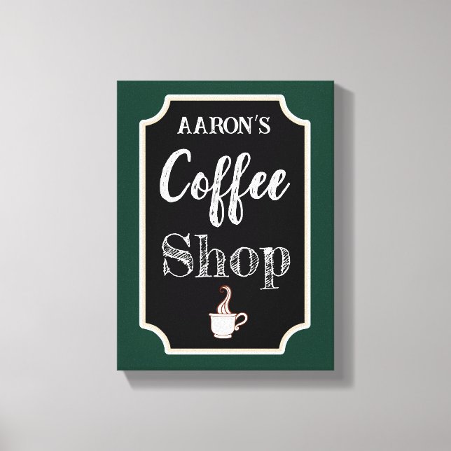 Impression sur toile d'art personnalisée de café v (Recto)