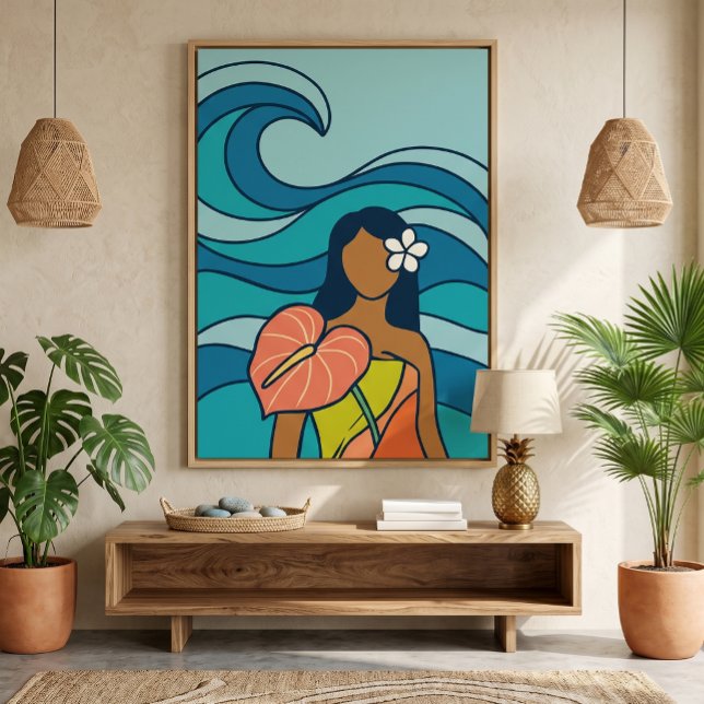 Impression sur toile d'art tropical de milieu de s (Créateur téléchargé)