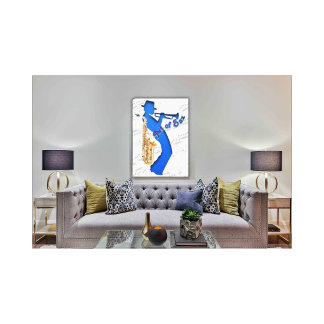 Impression sur toile d'artiste de musique Sax