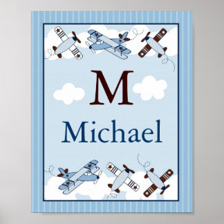 Impression sur toile d'avion Little Aviator avec n