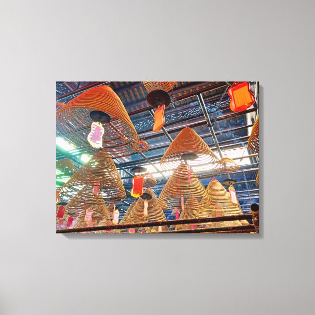 impression sur toile de bobines d'encens de temple (Recto)