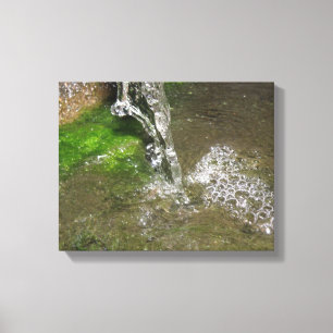 Impression sur toile de cascade d'eau ruisselante