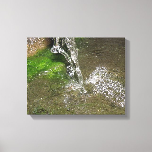 Impression sur toile de cascade d'eau ruisselante  (Recto)
