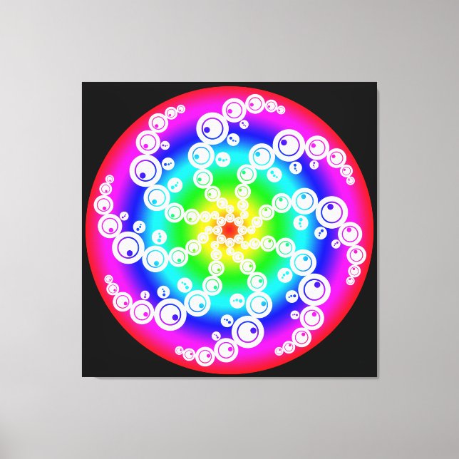 Impression sur toile de cercle de culture abstrait (Recto)