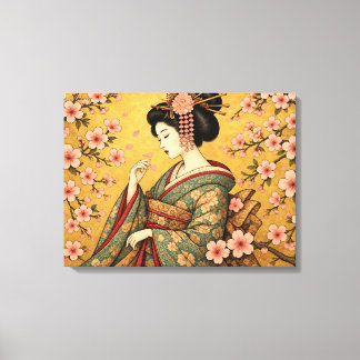 Impression sur toile de cerisier en fleurs Oiran j