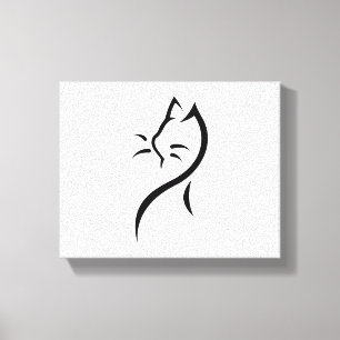Impression sur toile de chat stylisé