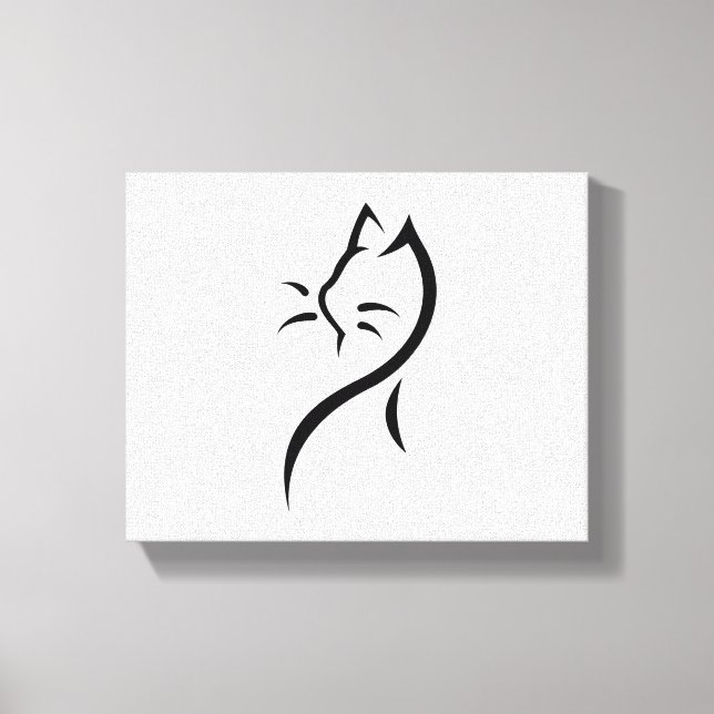Impression sur toile de chat stylisé (Recto)