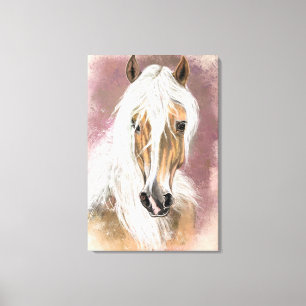 Impression sur toile de cheval Palomino