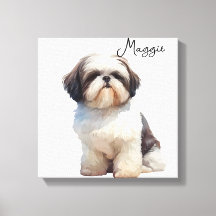 Impression sur toile de chien mignon
