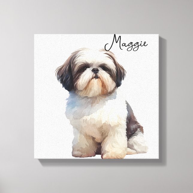 Impression sur toile de chien mignon  (Recto)