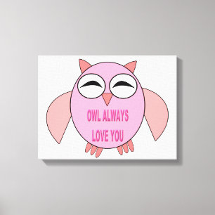 Impression sur toile de chouette de message d'amou