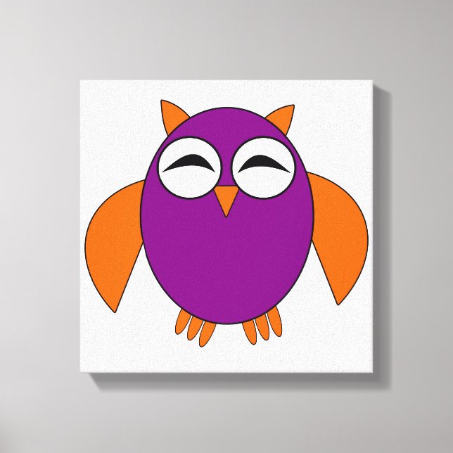 Impression sur toile de chouette Halloween mignonn (Recto)