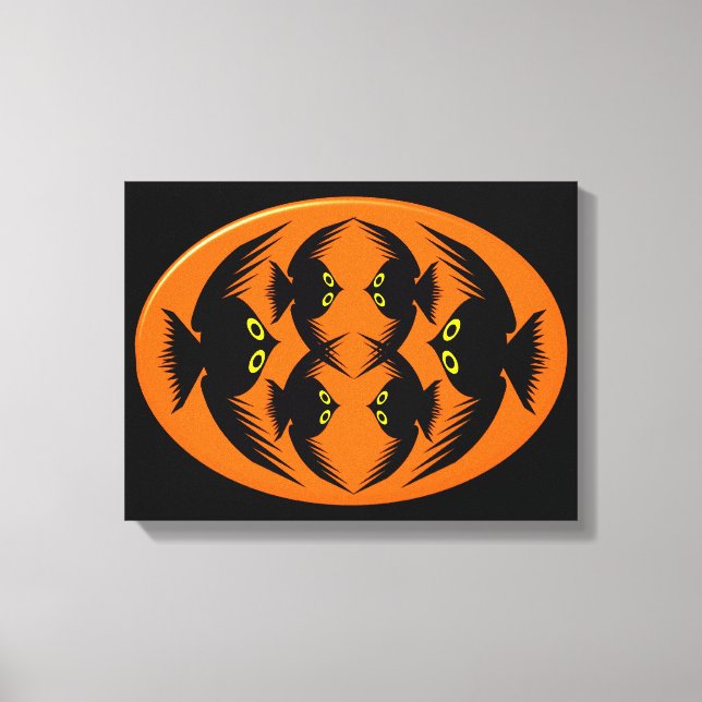 Impression sur toile de Corbeaux d'Halloween (Recto)