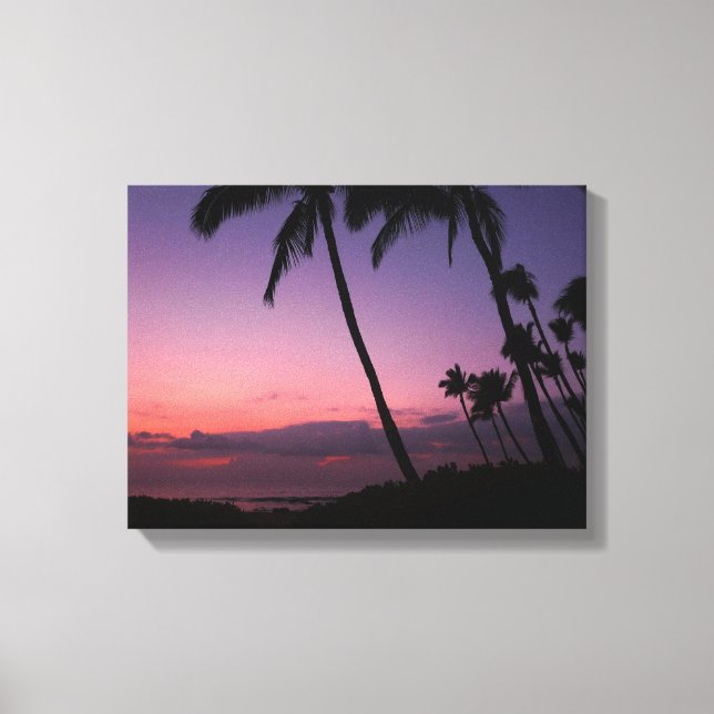 Impression sur toile de coucher de soleil tropical (Recto)